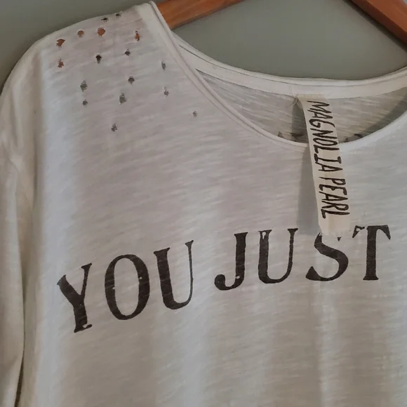 Magnolia Pearl Distressed You Just Love Boyfriend Tee